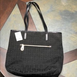 Michael Kors Black Fabric Tote Purse (Large)